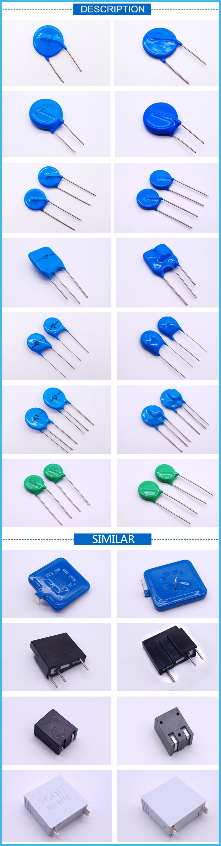Thinking TVB Cross Plastic Encapsulated Surface Mount Metal Oxide Varistor 3225 07D471K