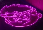EU Plug 100cm Acrylic Led Neon Signs Silica Gel AC240V