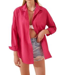 Quality Casual Fit Womens Shirts Solid Shirt wholesale