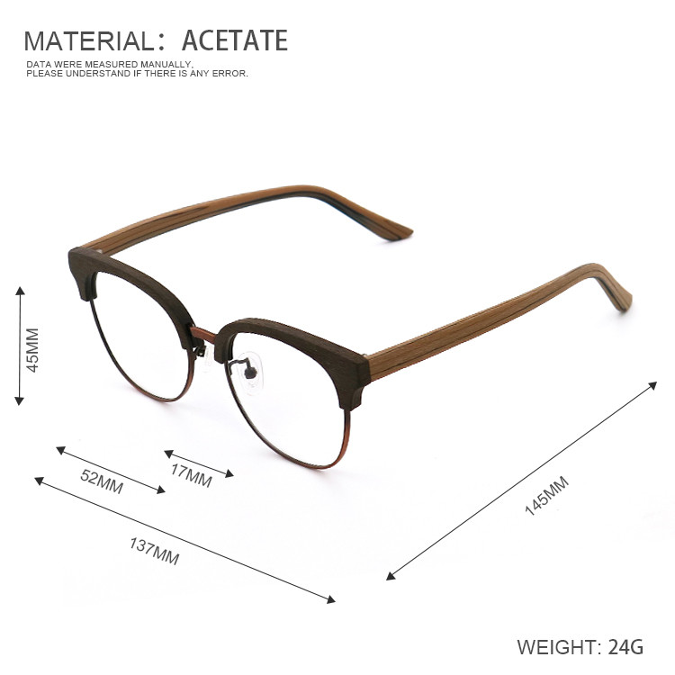 Compound Color Imitation Wood Acetate Glasses Frames MR 0462