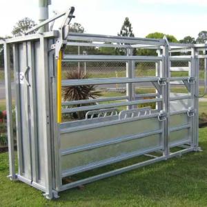 Quality Galvanized Steel Fence Cow Ring Hot Galvanized Livestock Fencing Squeeze Chute Hot Dipped wholesale