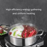 High Quality 18/8 Stainless Steel Pot Weldless Hot Pot Two-flavor Soup Pot