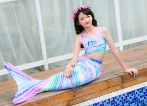 Quality Colorful Unicorn Mermaid Tails for Swimming Princess Bikini Bathing Suit Children's Day for 3-12Y wholesale