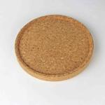 Dia 6in To 16in Round Cork Trays Antimicrobial Slip Resistant