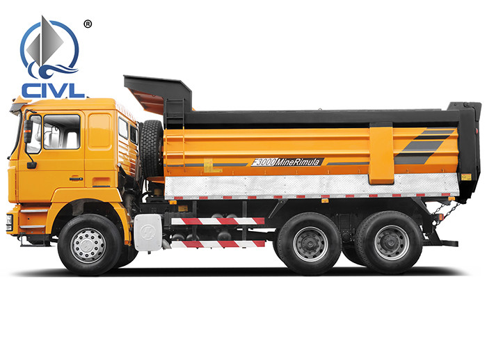 6x4 10 Wheels Shackman Heavy Duty Dump Truck For Mine Manual Transmission