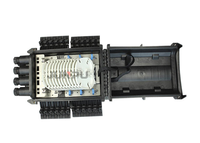 Black 288 core Fiber Optic Closure Types fully loaded LSZH fiber optic splicing