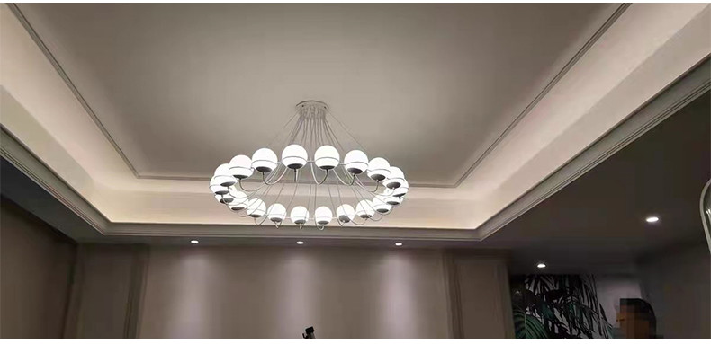 Nordic Minimalist Glass Shade Ring chandelier Living Dinning Room Model 2109 chandelier(WH-MI-376)