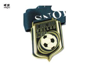 Quality Soft Enamel Fill Cache Valley Cup Honour Football Medals For Sports Events wholesale