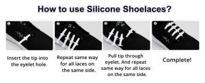 Quality Curly Elastic Silicone Shoe Laces , Flat V - Tie Silicone No Tie Laces wholesale