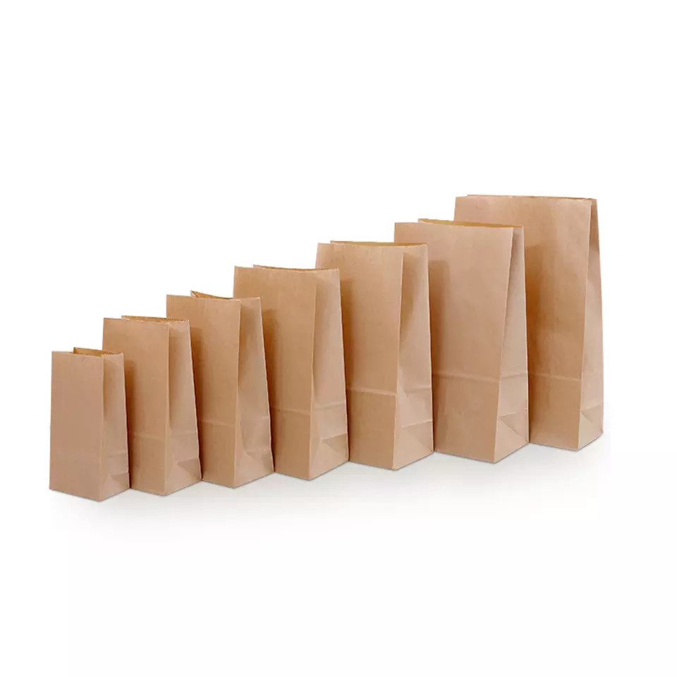 Custom Size Package Paper Bag Kraft Paper Shopping Bag without Handle