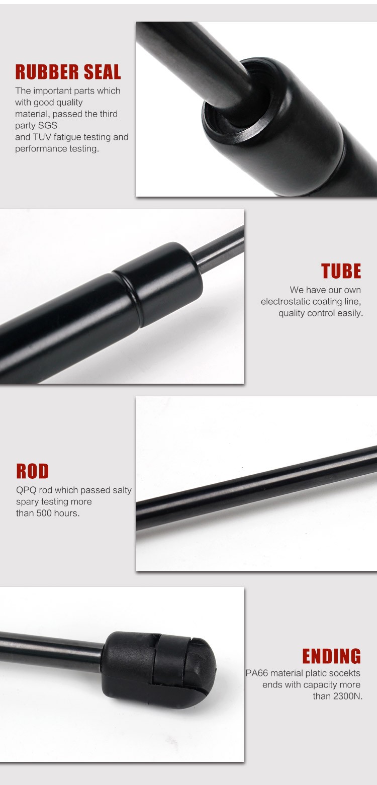 200mm Length 300N Load Gas Spring For Automobile Tool Box and Furniture