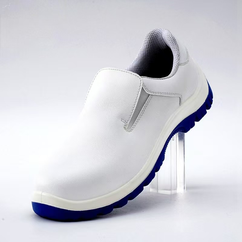 White ESD Kichen Safety Shoes Steel Toe, Anti-Smash Cleanroom Approved