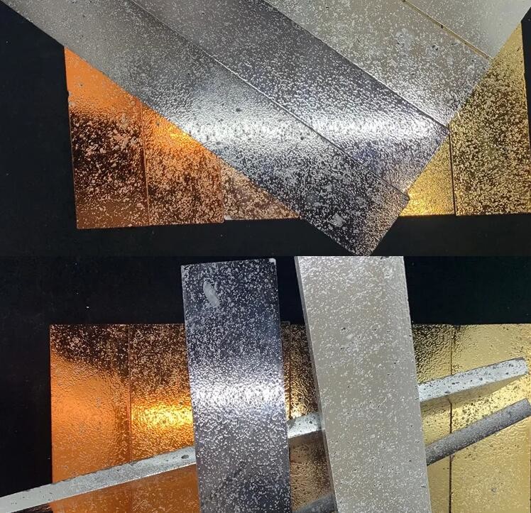 Thin Marble Wall Panels Metal Tile Electroplating Brick Wall Tiles Ceramic Marble Tiles For Hotel Bar KTV 10mm