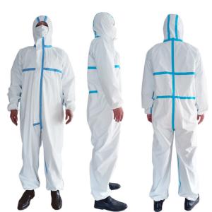 Quality Medical Protective Clothing Disposable Isolation Gowns Good Tensile Resistance wholesale