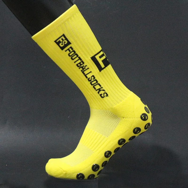 Non Slip Soccer Socks for Adults Long Tube Crew Sport Bottom Grip Anti-slip Socks