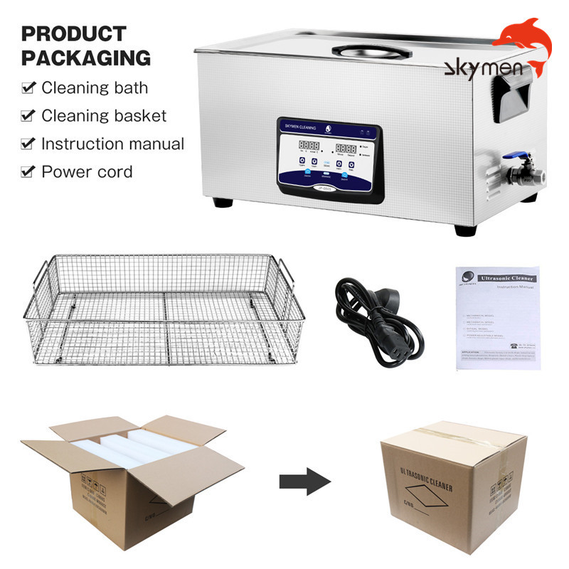 ISO13485 22L Lab Ultrasonic Cleaner Stainless Steel 480W With Timer Heater