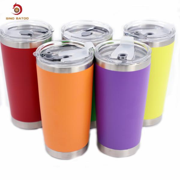 FDA Coffee Mug Stainless Steel Tumbler , 20oz Double Wall Stainless Steel Wine