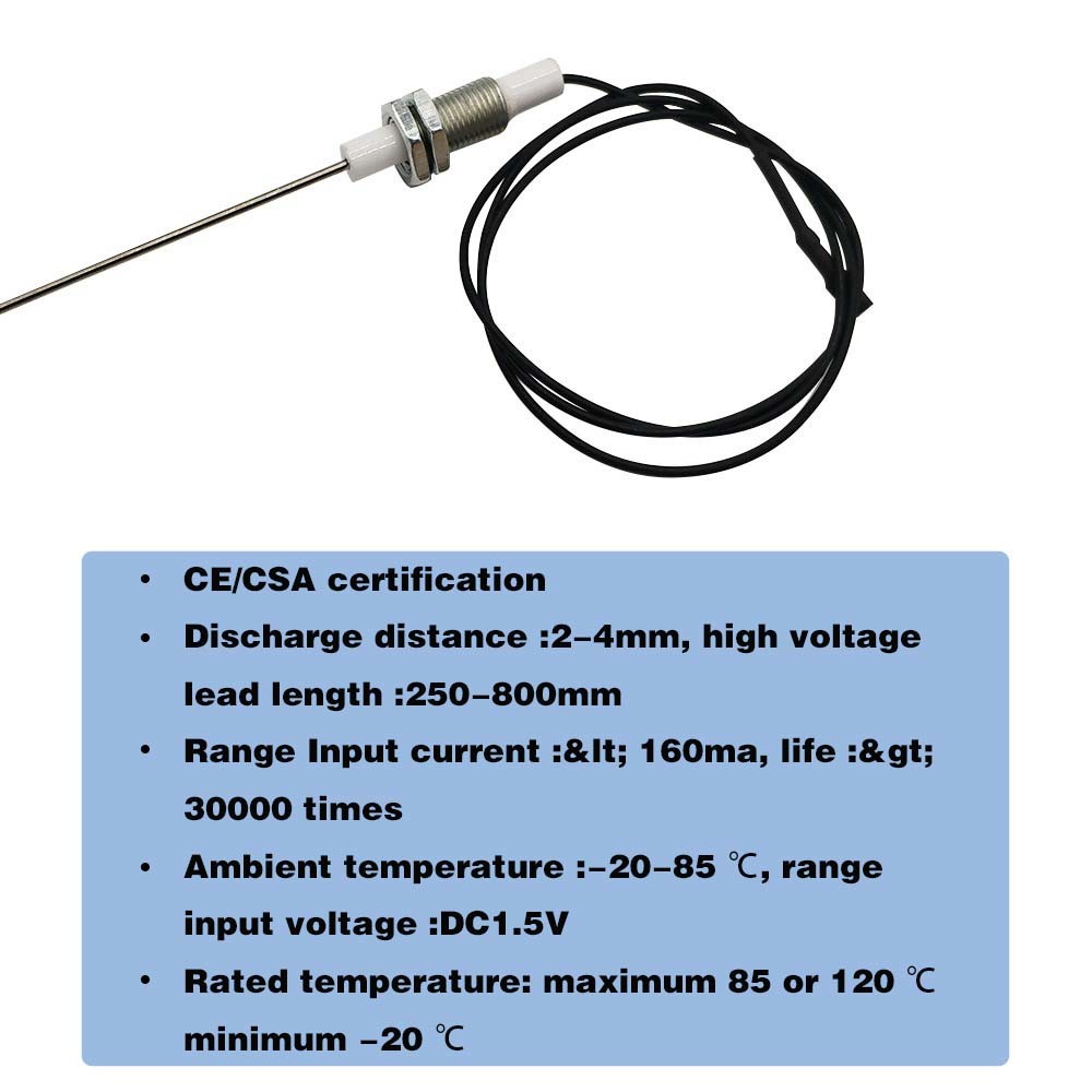METER STAR Gas BBQ Grill Fire Pit Pulse Ignition Set with Electrode Spark Plug and Outlet