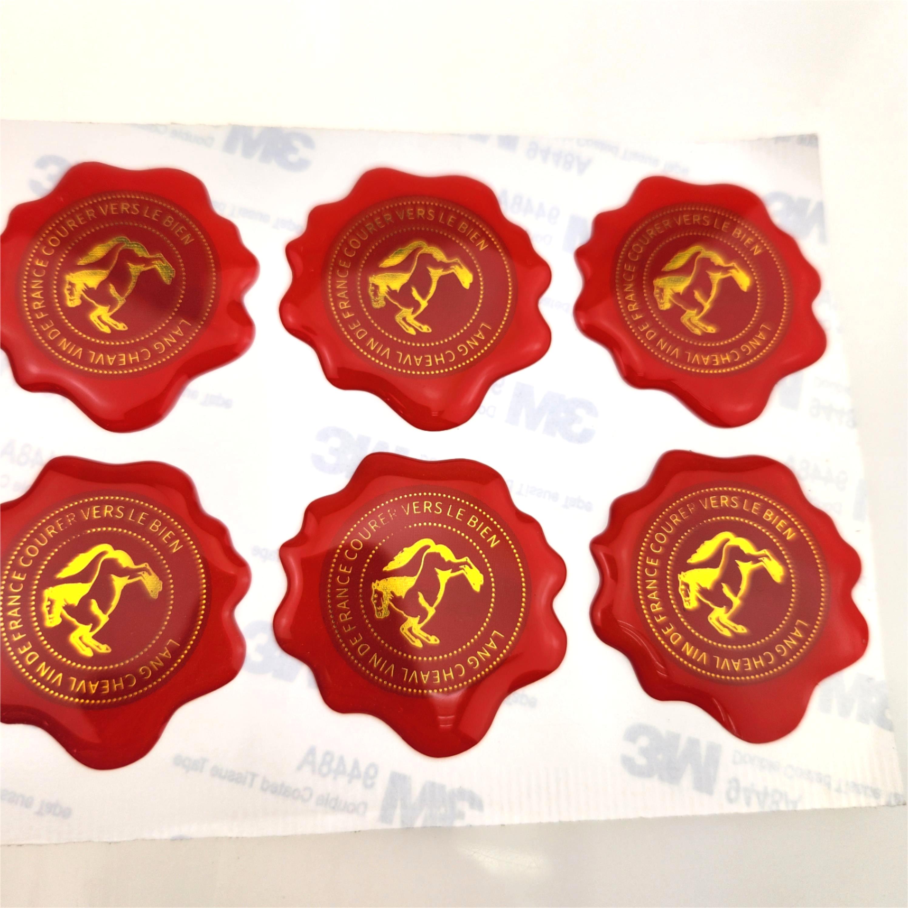 Gold Logo Epoxy Stickers Sealing Wax Seal Stickers For Envelopes