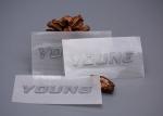 Clothing Molded Printed Silicone Heat Transfer Labels Custom 1x6.5cm