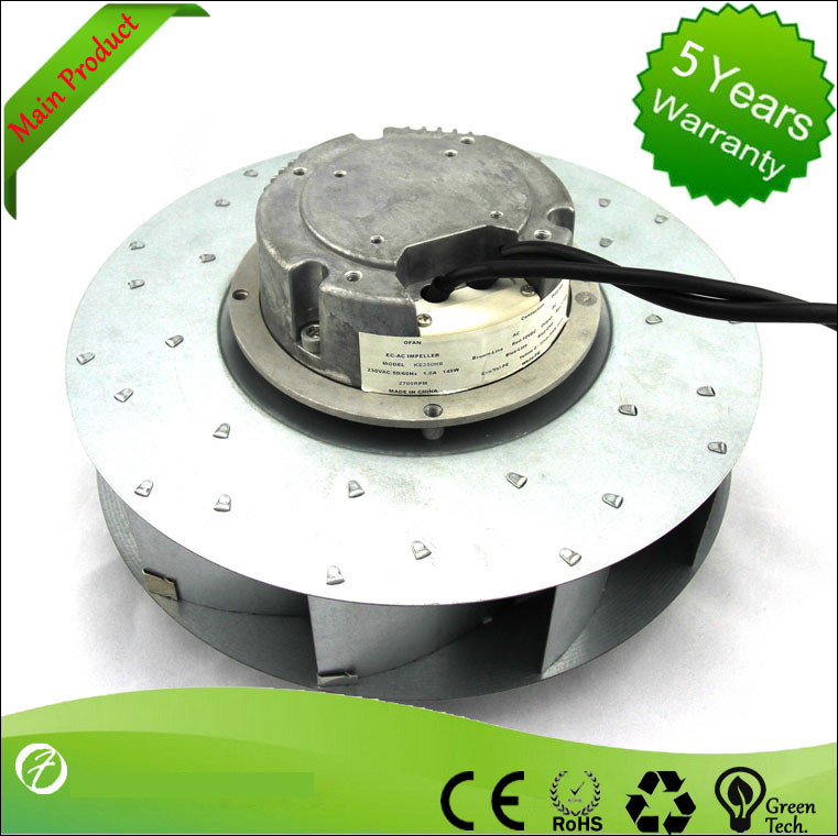 Medical Industry 250mm EC Centrifugal Fans With Pa66 Hvac