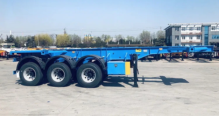 3 Axle 6m 20ft Skeleton Trailer Truck 20ft Skeletal Trailer For Sale
