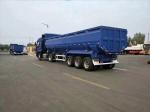 60T Tipper Semi Trailer 3 Axles Semi Flatbed Trailers Blue