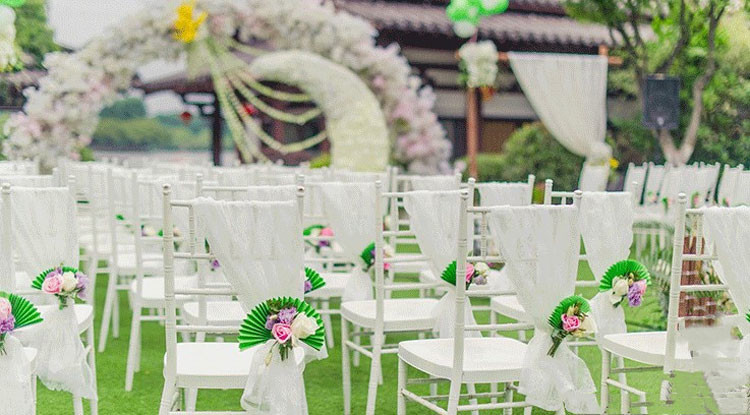 Luxury Wedding Banquet Chairs Folding Chiavari Metal Tiffany 39x40x91cm