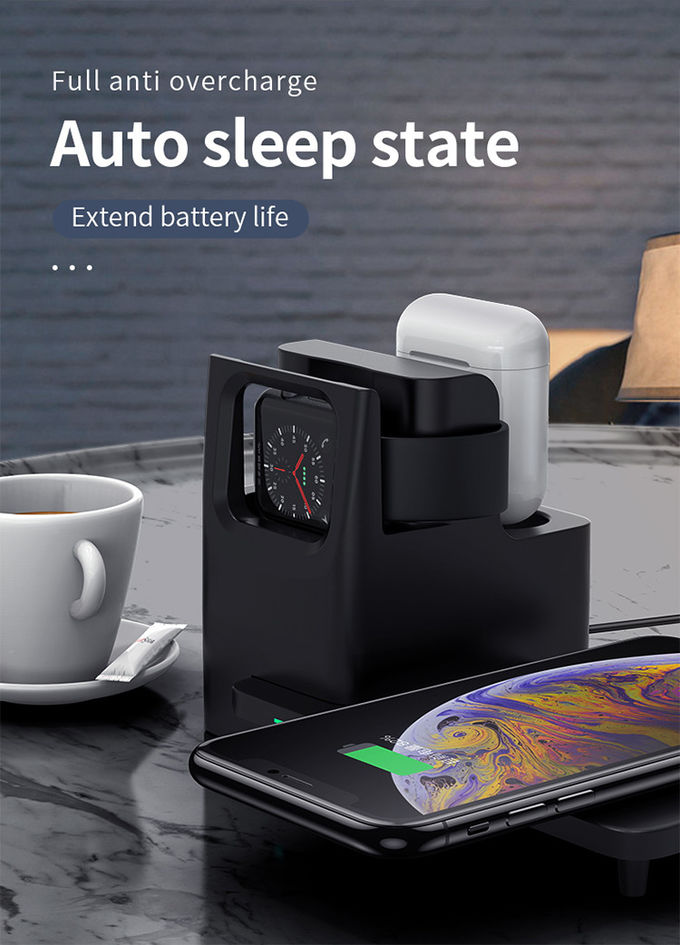 ABS Multifunction Pearl White 10W 3in1 Wireless Charger