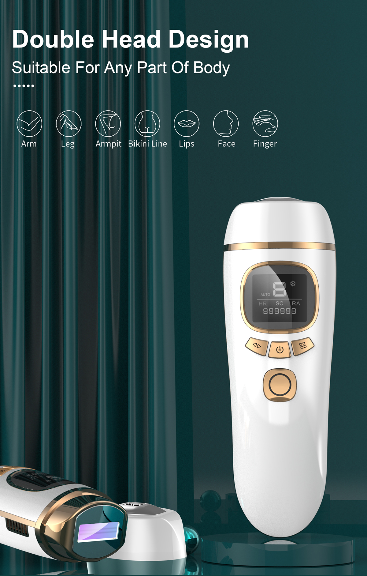 Freezing Point Laser IPL Hair Removal Epilator 990000 Flashes Home Use Portable Ice Cool Painless Hair Remove Device Dep