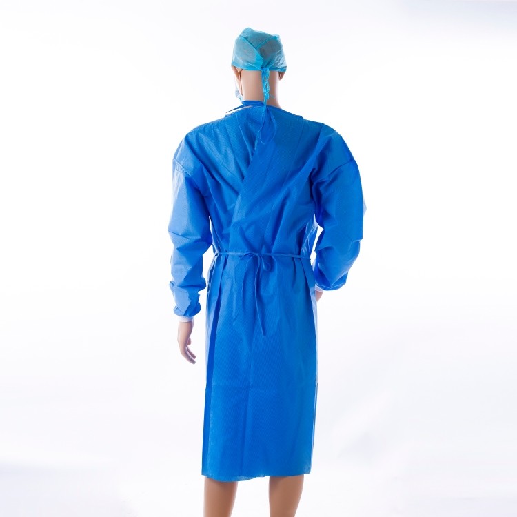 Reinforced Nonwoven Disposable Protective Gown 45gsm Eco Friendly
