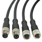 Industrial Automation Waterproof Cable Assemblies Male To Female 3 Pin