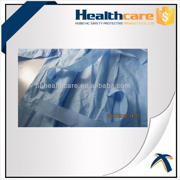 Multifunction 16-80G Disposable Isolation Gowns Ultrasonic Heat Seal Blue/Yellow
