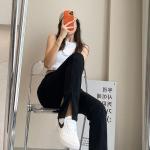 190GSM-200GSM High Rise Slim Straight Jeans Ladies Skinny Stretch Denim Pants