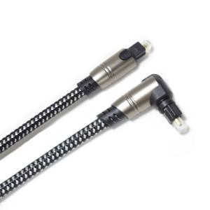 Quality 90 Degree Optical Toslink Audio Cable OD5.0 Knited Rope For Soundbar 5M wholesale