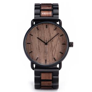 Quality Wooden Band Quartz Battery Wristwatches Harlex Mirror Material 113g wholesale