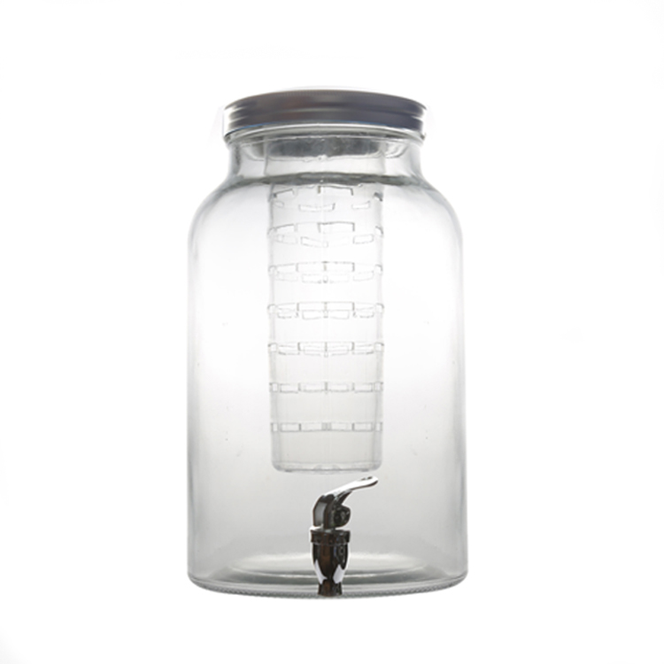 Wholesale Popular Hot Sale 5.5L clear glass beverage juice dispenser with filter