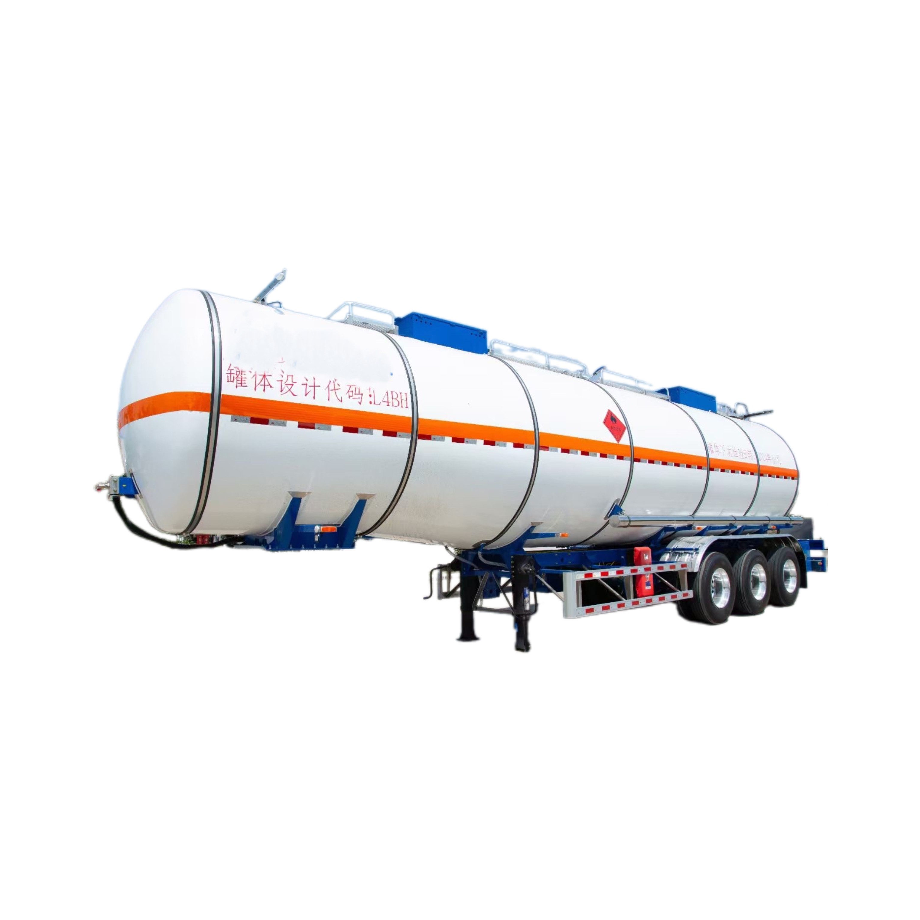 Tractor With Aluminum Alloy Fuel Tank Trailer 50cbm Fuel Tanker Truck