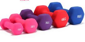 Quality red blue green pink purple 2lb 3lb 4lb 5lb 6lb 8lb 10lb women Vinyl Coated Dipped Dumbbells wholesale