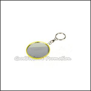 Quality Promotional customed logo tin portable make up pocket mirror gift keychain wholesale