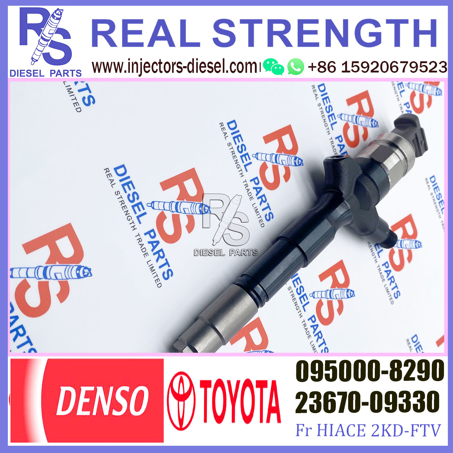 Common rail 1KD fuel injector 095000-8290 23670-0L050 23670-09330 23670-30370 for 1KD-FTV