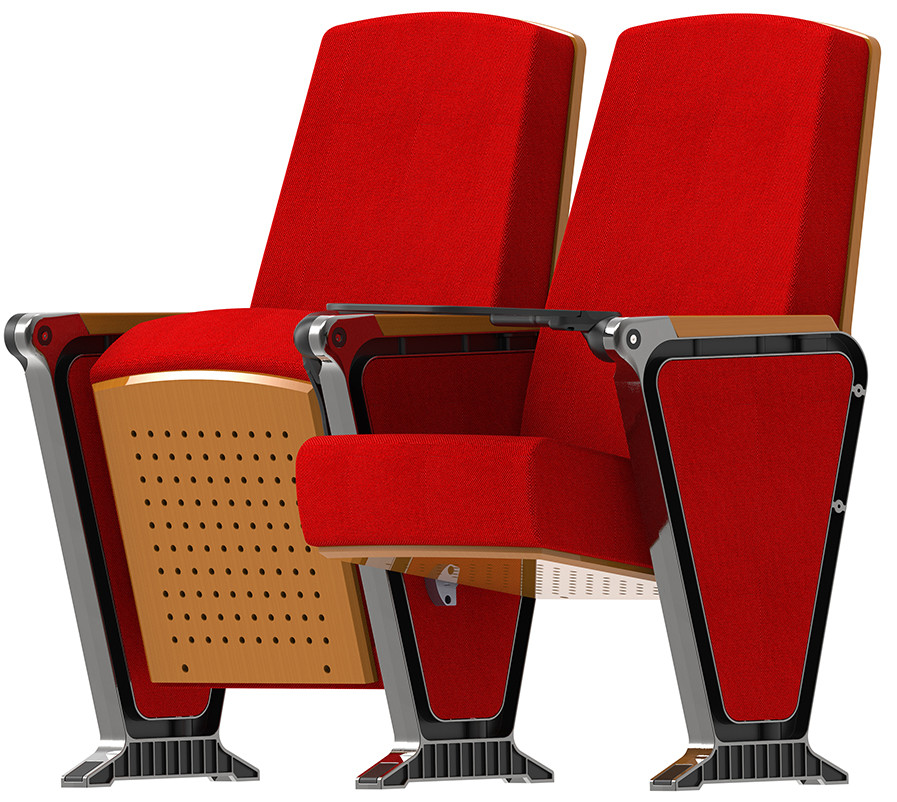 Plywood Surface Conference Theater Cinema Seats With Premium Fabric
