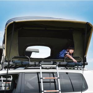 Quality Black Color 4*4 Outdoor Car Roof Tent , Live Up Pop Up Tent On Top Of Car wholesale