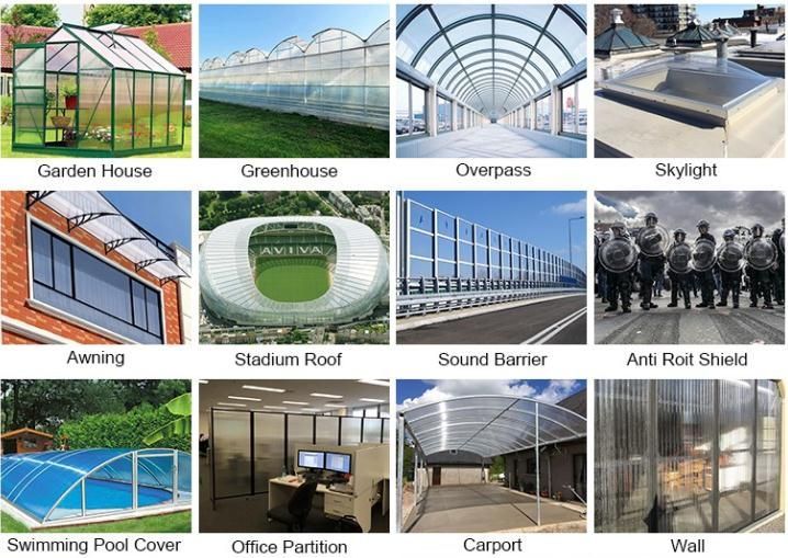 Transparent PC Panels Clear Policarbonato Sheet Customized Corrugated Polycarbonate Roofing Sheet