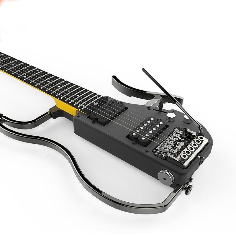 GRAND Headless Travel Electric Guitar double humbucker GDS-200 Ebony finger board foldable guitar