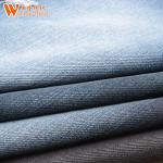 Indigo 100% Cotton French Terry Knitted Denim Fabric For Jeans