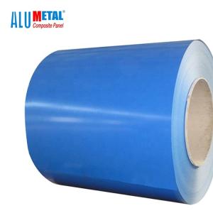 Quality 3 Layers Painted Aluminum Coil Coating Aluminum 1500mm Heat Resistant H22 Stucco Embossed SGS wholesale