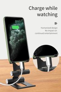 Quality 150mm 275deg Grey Double Shaft Simple Cell Phone Stand For Desk wholesale