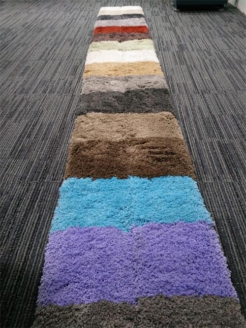Wedding PVC Carpet Flooring / Polyester Carpet Tiles Woven Technics