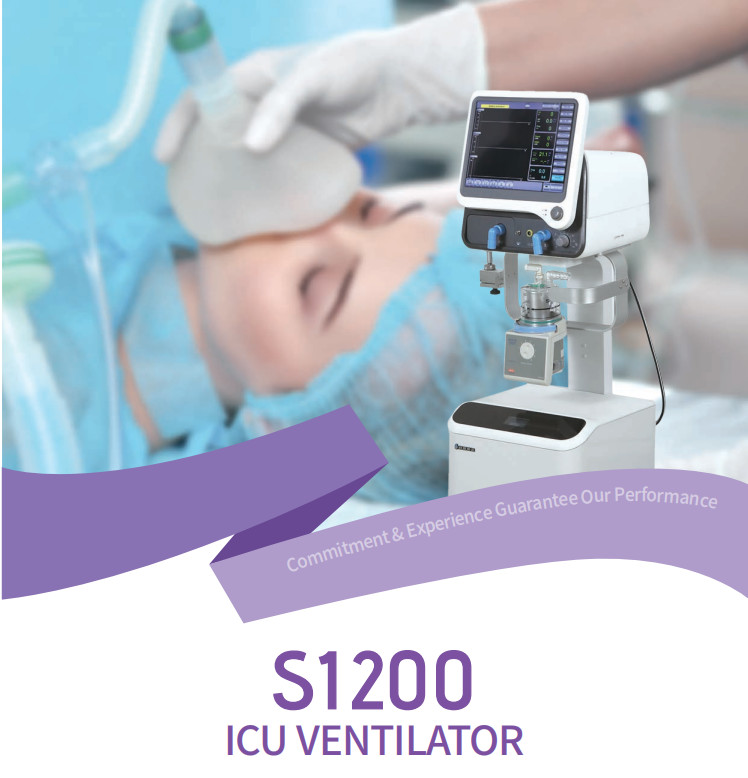 Emergency Department ICU Oxygen Machine Nurse Ventilator S1200